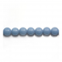 Perles Ange bleu ronde sur fil  Taille 8mm de diamètre trou 1.0mm Environ 50perles/fil 15~16"