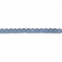Бусины из натурального голубого анжелита, круглые, размер 4мм, отверстие 0,7 мм, длина 15~16" / нить