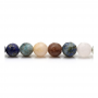 Mixed Stone Faceted Round 8mm Hole1mm 39-40cm/Strand