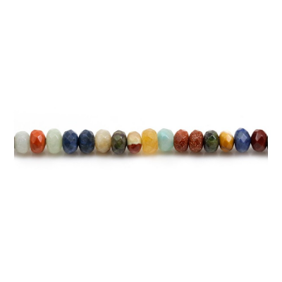 Mixed Stone Faceted Abacus 4x6mm Hole1mm 39-40cm/Strand