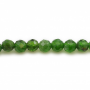 綠透輝石串珠 切角圓形 尺寸3毫米 孔徑0.8毫米 長度39-40厘米/條