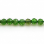綠透輝石串珠 切角圓形 尺寸2毫米 孔徑0.3毫米 長度39-40厘米/條