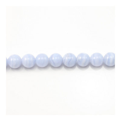 Natural Blue Lace Agate Beads Strand Round Diameter 4mm Hole 0.8mm About 91 Beads/Strand 15~16"
