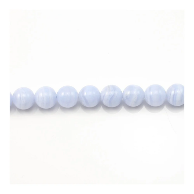 Natural Blue Lace Agate Beads Strand Round Diameter 6mm Hole 1mm About 73 Beads/Strand 15~16"