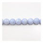 Miçangas de calcedonia azul  redondas. Diâmetro: 12mm. Orificio: 1.5mm. 34pçs/fio. 15~16"