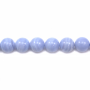 Filo di perline di agata blu naturale, rotondo, diametro 14 mm, foro 1.5 mm, circa 14 perline/filo, 15~16"