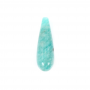 Amazonite Half-drilled Beads Teardrop Size7x23mm Hole1mm 2pcs/Pack