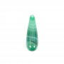Green Agate Half-drilled Beads Teardrop 7x23mm Hole1mm 2pcs/Pack