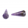 Natural Amethyst Cone Pendant Size16x40mm Hole1.3mm 2pcs/Pack
