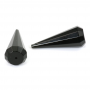 Natural Obsidian Cone Pendant Size16x40mm Hole1.3mm 2pcs/Pack