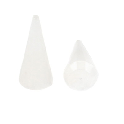 Natural Rock Crystal Pendant Cone Size16x40mm Hole1.3mm 2pcs/Pack