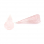 Ciondolo a cono di quarzo rosa naturale Dimensioni16x40mm Foro1.3mm 2pz/confezione
