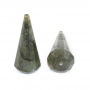 Pendentif en forme de cône en labradorite naturelle Taille16x40mm Trou1.3mm 2pcs/Pack