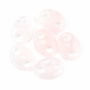 Quartzo Rosa Natural Oval Pingente de Nariz de Porco Encantos Tamanho 18x25mm Furo6mm 2pcs/Pack