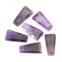 Natural Amethyst Quadrilateral Pendant Size12x25mm Hole1.2mm 2pcs/Pack