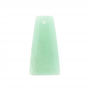 Natural Green Aventurine Quadrilateral Pendant Size12x25mm Hole1.2mm 2pcs/Pack