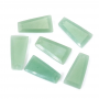 Natural Green Aventurine Quadrilateral Pendant Size12x25mm Hole1.2mm 2pcs/Pack