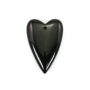 Pendentif en forme de coeur en obsidienne naturelle Taille20x30mm Trou1.5mm 2pcs/Pack