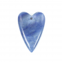 Blue Aventurine Heart Shape Pendant Size20x30mm Hole1.5mm 2pcs/Pack