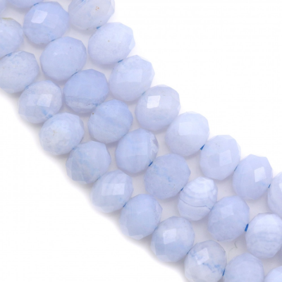 Blue Chalcedony Faceted Abacus 4x6mm Hole0.8mm 39-40cm/Strand