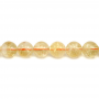 Filo di perline naturali di citrino, rotonde, diametro 12 mm, foro 1 mm, circa 32 perline per filo, 15~16"