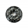 Snowflake Obsidian Donut Pendant 30mm  Hole6mm 1piece