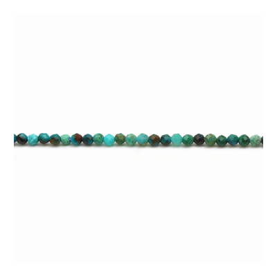 Chrysocolla Faceted Round 1.5mm Hole0.3mm 39-40cm/Strand
