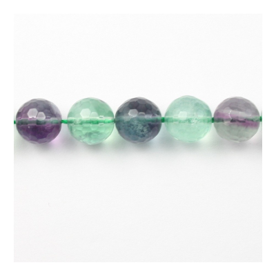 Fluorite Faceted Round 10mm Hole1mm 39-40cm/Strand