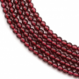 Natural Garnet Beads Strand Round Diameter 3mm Hole 0.8mm About 136 Beads/Strand 15~16"