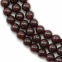 Natural Garnet Beads Strand Round Diameter 6mm Hole 1mm About 63 Beads/Strand 15~16"