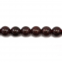 Filo di perline di granato naturale, rotondo, diametro 6 mm, foro 1 mm, circa 63 perline/filare 15~16"