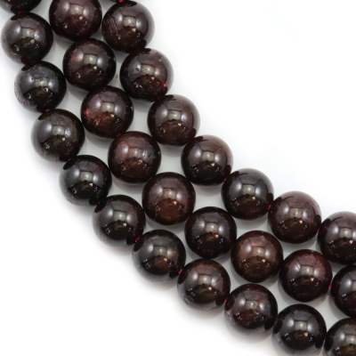 Natural Garnet Beads Strand Round Diameter 10mm Hole 1mm About 38 Beads/Strand 15~16"