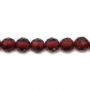 Natural Garnet Beads Strand Faceted Round Diameter 4mm Hole 0.8mm About 101 Beads/Strand 15~16"