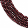 Natural Garnet Faceted Abacus Beads Strand Size 3x4mm Hole 1mm  About 121 Beads/Strand 15~16"