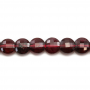 Natural Garnet Beads Strand Faceted Flat Round Diameter 4mm Hole 0.8mm About 100 Beads/Strand 15~16"