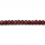 石榴石串珠 切角算盤珠 尺寸2x3毫米 孔徑0.6毫米 長度39-40厘米/條