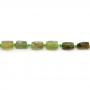 綠石榴石串珠 不規則柱體 尺寸6x9毫米 孔徑1毫米 長度39-40厘米/條