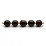 Collier de perles de grenat naturel Taille à facettes 10x12mm Trou 1.5mm Environ 28 perles/cordeau 15~16"