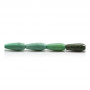 Pedra Ágata Musgo Verde Natural Lapidada em forma de lágrima com 6mm por 16mm, 1mm de furo 15~16"x1