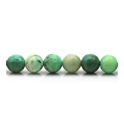 Natural Green Grass Agate Beads Strand Faceted Round Size 8mm Hole 1mm 39-40cm/Strand