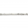 白松石串珠 圓形 直徑2毫米 孔徑0.4毫米 長度39-40厘米/條