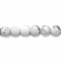Frosted White Howlite Faceted Round Diameter10mm Hole1mm  39-40cm/Strand
