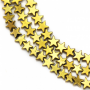 Estrela de hematite dourada Tamanho6mm Furo0.8mm 39-40cm/Fio