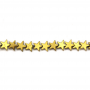 Estrela de hematite dourada Tamanho6mm Furo0.8mm 39-40cm/Fio