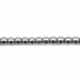 銀色黑膽石串珠 圓形 尺寸2毫米 孔徑0.8毫米 長度39-40厘米/條