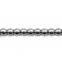 銀色黑膽石串珠 圓形 尺寸3毫米 孔徑0.8毫米 長度39-40厘米/條