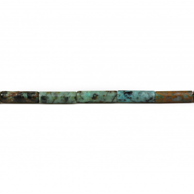 非洲松石串珠 圓柱 尺寸4x13毫米 孔徑0.8毫米 長度39-40厘米/條