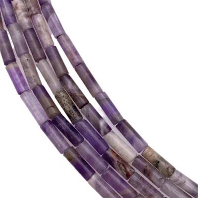 紫晶串珠 圓柱 尺寸4x13毫米 孔徑0.8毫米 長度39-40厘米/條