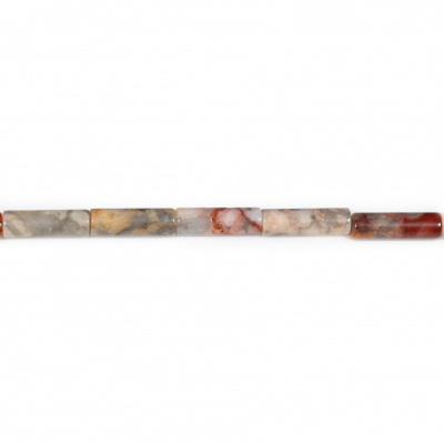 Crazy Lace Agate Cylindrical 4x13mm Hole0.8mm 39-40cm/Strand