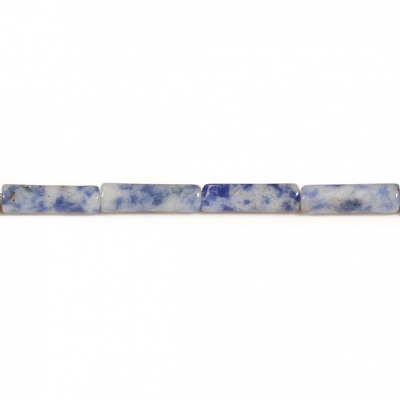 白點藍石串珠 圓柱 尺寸4x13毫米 孔徑1毫米 長度39-40厘米/條